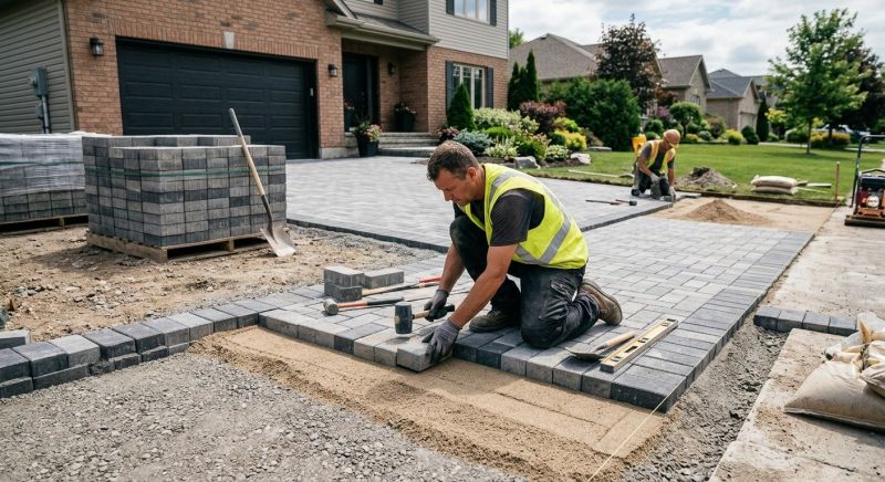 Sandstone Pavers Installation in Boston, MA